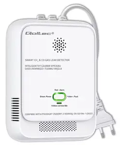 Детектор утечки газа QOLTEC EB111111111111# для обнаружения CO и CH