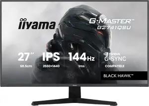 iiyama G-MASTER G2741QSU-B1 Spēļu monitors 68.6 cm (27") 2560 x 1440 pixels IPS QLED Melns 144Hz