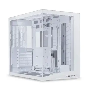 Datora korpuss Lian Li O11D MINI V2 Flow Mini Tower, balts, atbalsta ATX/Micro-ATX/Mini-ITX