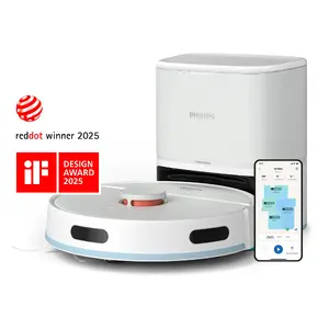 Робот-пылесос Philips XU2100/25 с автоматической станцией LDS навигацией мощностью всасывания 6000 Па и временем работы 120 мин