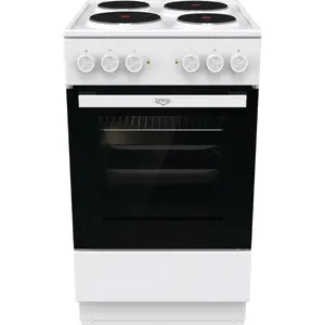 Upo FC511A ISDA2 UE5A20W Freestanding Electric Cooker with 4 Sealed Plate Cooking Zones 74 L Oven White