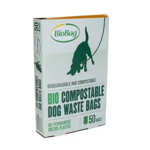 Suns atkritumu maisiņi kompostējami BioBag 50 gab. 20 mkr 20x32 cm melni
