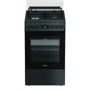 Whirlpool W5G8LMSWTA Cooker with Gas Hob, Electric Oven, Steam Function, 60 L Capacity, Energy Class A, Anthracite