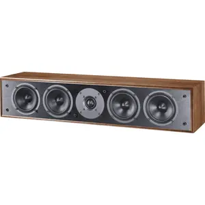 Magnat MONITOR S 14 C 2.5-way Center Channel Speaker, 100 W RMS, 8 Ohm, 38-38000 Hz Frequency Range, 5 Drivers, Walnut and Black Finish