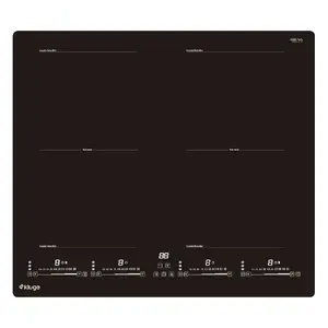 Induction hob Kluge KPI6045BP — built-in 4-zone cooktop, 2 Flexi zones, black