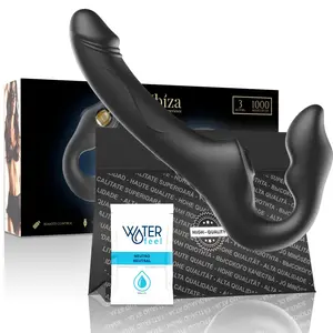 Bez siksnas vibratoru ar tālvadību IBIZA TECHNOLOGY D-230878 — 3 motori, 1000 kombinācijas