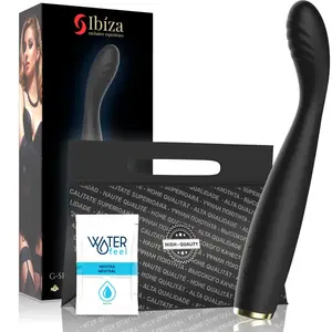 G-spot vibrators IBIZA TECHNOLOGY D-230875 ar līkumotu ergonomisku kātu un spēcīgu pulsējošu stimulāciju