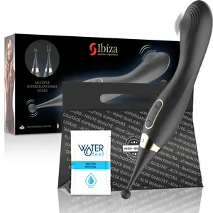Klitorālais stimulators un pulsējošs G-spot vibrators IBIZA TECHNOLOGY D-230879 — maināmas galviņas, dubultfunkcija