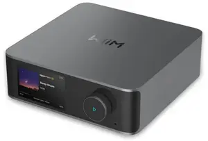 WiiM Ultra mājas mediju atskaņotājs LPWIU — Wi‑Fi, RCA izeja, 100–240 V, 200×211×72 mm, pelēks