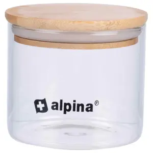 Pārtikas uzglabāšanas trauks ALPINA 500 ml plastmasas burka modelis 2472881 ar atkārtoti aizveramu vāciņu