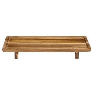 Koka servēšanas paplāte ALPINA ar kājām 42x22 cm