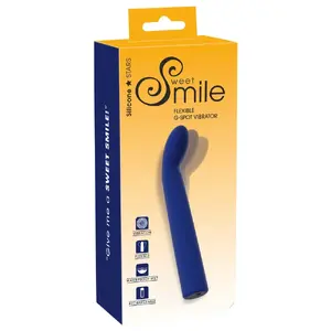 G-spot vibrators Sweet Smile Flexible — izliektas ergonomiskas ass, 12 režīmi, ūdensizturīgs, USB uzlāde, 18,6 cm