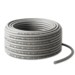 UTP патчкорд кабель CAT6 медный Cu 100 м серый – QOLTEC 54560