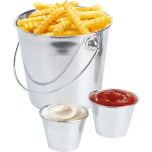 Pasniegšanas komplekts — Excellent Houseware frī groziņš ar rokturi un 2 mērces trauciņi A12405130