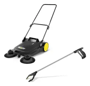 Mehāniskā slaucīšanas mašīna Karcher S 4 Twin Go!Further Melns, Dzeltens ar 2400 m²/h veiktspēju un 20 l tvertnes ietilpību