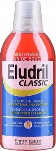 Mutes skalojamais Eludril Classic 1 l (Pierre Fabre) — antiseptisks šķīdums, pudele bez sūkņa