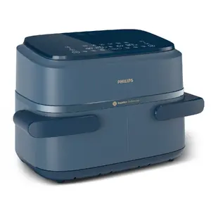 Двойной аэрофритюрник Philips 1000 series NA156/60 емкостью 7,1 л мощностью 2450 Вт с технологией Rapid Air и сенсорным управлением