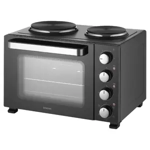 Мини-печь SENCOR SEO2800BK с 2 конфорками, духовка 1500 Вт, конфорки Ø18.5 см 1000 Вт и Ø15.5 см 700 Вт
