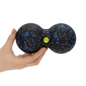 Double massage ball Springos ACT0097 — EPP foam, 16×8 cm, medium hard (50° Shore A), max user 100 kg