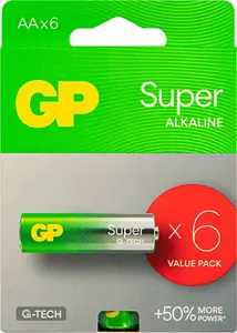 BLOW alkaliskās baterijas LR6 (AA) Super — 6 gab.