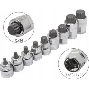 MILWAUKEE ASTA Low Profile XZN galvu komplekts uz sliedes, 3/8" un 1/2" piedziņa