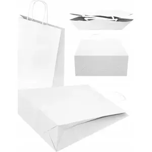 Papīra maisiņš NC Koperty 24 x 10 x 32 cm balts — NC Koperty TORBA PAPIEROWA