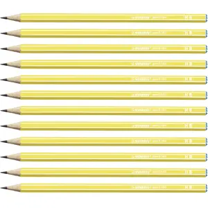 Pencil Stabilo 160 HB, hexagonal, yellow, lead Ø 2.2 mm — pack of 12