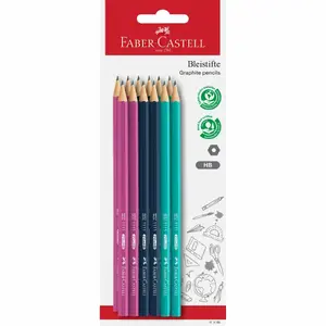 Graphite pencil set TEKA Faber-Castell 111185 HB — 12 pcs, blister, FSC, made in Germany