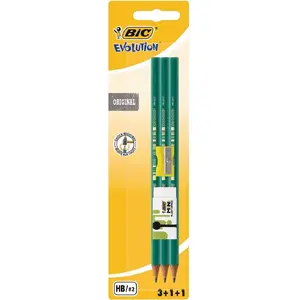 Mechanical pencil lead BIC Evolution 650 HB, hexagonal barrel, green, pack of 3