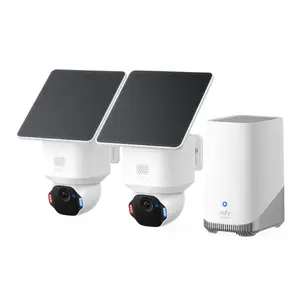 IP drošības kamera Eufy SoloCam E42 + HomeBase S380 — Bullet, bezvadu, 8 MP (3840×2160), uzstādīšana uz griestiem/sienas, iekštelpām un ārtelpām, balta