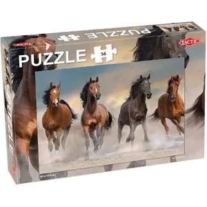 TACTIC Wild Horses Jigsaw Puzzle 56 Pieces Animal Theme for Children from 4 Years