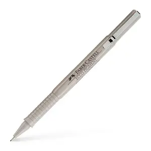 Суфлер-ручка Faber-Castell Ecco Pigment Fine — черная, круглый наконечник, 1 шт.