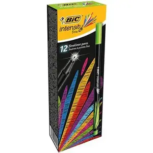 Fineliner pen BIC Intensity Fine — Light Green, 12 pcs, cardboard box