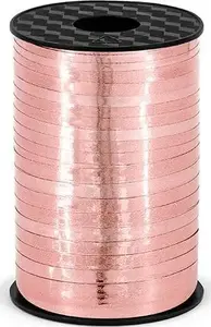 Пластиковая лента PartyDeco 5 мм x 225 м, розовое золото, one size
