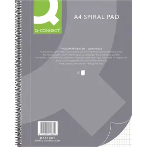 Notebook A4 Q-Connect KF01981 — squared (grid) ruling, 80 sheets