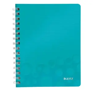 Sgrāmata A5 rūtiņu, ESSELTE Leitz WOW ar spirāli un PP vāku, 80 lapas, 80 g/m², tirkīza
