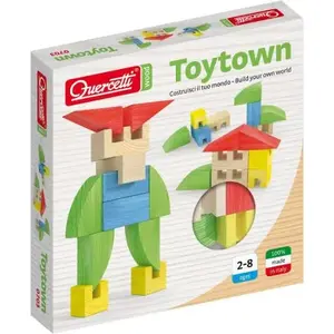 Koka būvēšanas klucīši QUERCETTI Toytown 15 gab. modelis 040-0703