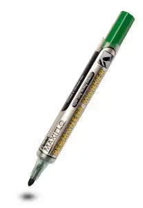 Перманентный маркер Pentel Maxiflo NLF50.ZIE — пулевидный наконечник, зелёные чернила, зелёный корпус