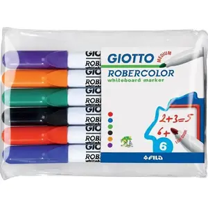 Dry-erase markers Giotto set of 6 colors, model 342040, refillable not specified