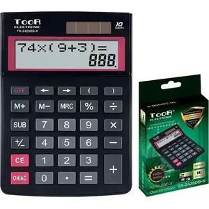 Divrindas kalkulators Toor Electronic TR-2429DB-K — 10 ciparu galda kalkulators