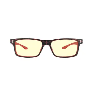 Datorbrilles GUNNAR CRU-11913 — universālas, taisnstūra rāmja, lēcas platums 5,5 cm, bridžs 1,6 cm, kājiņas 13,3 cm, onikss/sarkans