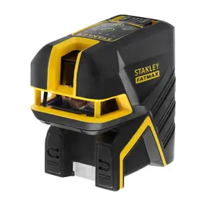 Line/Point Laser Level Stanley FMHT77598-1 — 30 m range, ±3 mm/m accuracy, Li‑Ion battery, tripod thread 1/4 & 5/8"