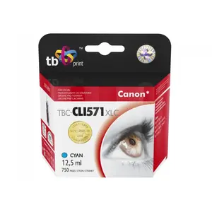 Tintes kasete TB Print TBC-CLI571XLC Canon, cian (Cyan), 12.5 ml, 1 gab