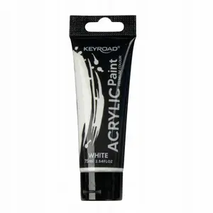 Акриловая краска Keyroad KR972203, тюбик 75 мл, белая