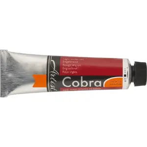 Eļļas krāsa tūbiņā Cobra Artist ūdenī sajaucama Gaiši oksīdsarkana 339