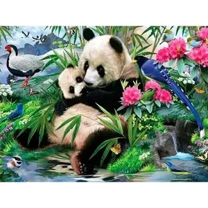 Dimanta glezna Norimpex Mozaika 5D Panda 40x30 cm