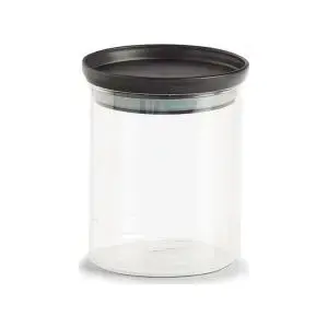 Uzturēšanas burka ZELLER 650 ml ar plastmasas vāciņu, melna, Ø10,3×13 cm