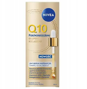 Sejas atjaunojošs serums Nivea Q10 Pretgrumbu Kolagēna eksperts, 30 ml