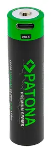 Uzlādējama 18650 Li‑Ion akumulatora PATONA 6525 — 3,7 V, 18×71 mm