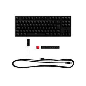 Mehāniskā spēļu tastatūra HyperX Alloy Origins Core PBT HX Blue Tenkeyless USB vadu RGB LED melna